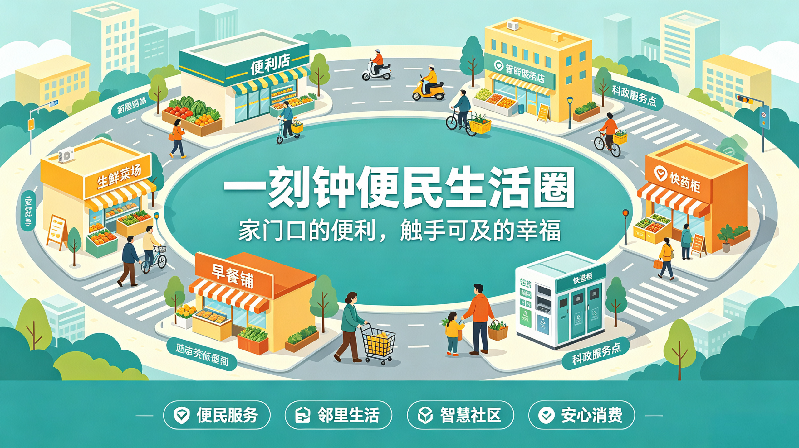 商务部等12部门关于推进城市一刻钟便民生活圈建设的意见